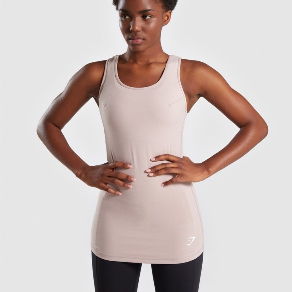 Gymshark taupe dreamy vest